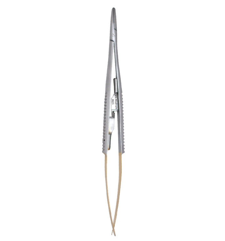 Needle Holder Castroviejo Straight wire 5-0, 6-0, 7-0 14.5cm  (TC) Gold