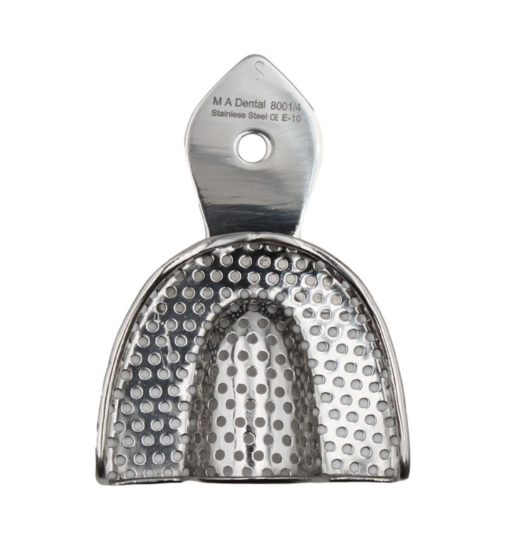 Impressiontrays, Perforated with retentions rim L (Lower jaw)