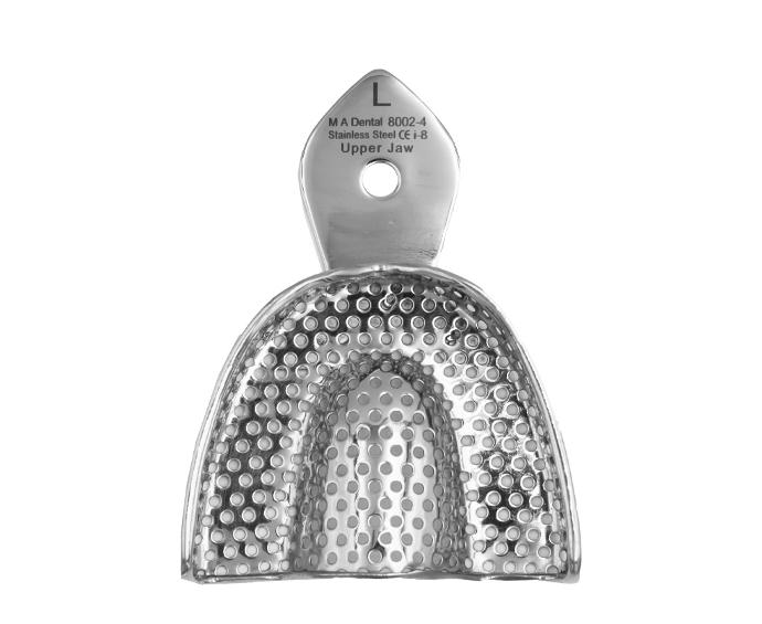 Impression tray perforated with retentions rim L (Upper jaw)