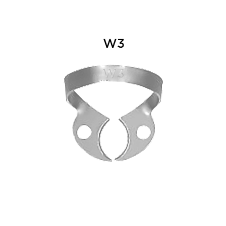 Lower jaw molars clamps: W3 (Rubberdam clamps)