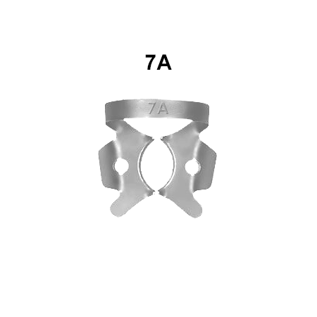 Lower jaw molars clamps: 7A (Rubberdam clamps)