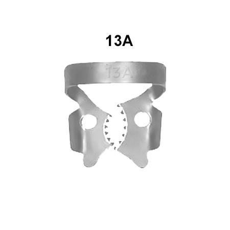 Lower jaw molars clamps: 13A (Rubberdam clamps)