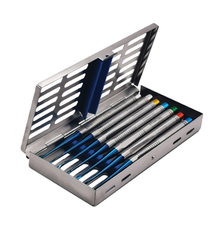 X-tool Luxating elevator kit with cassette - 7pcs (Serrated Tip)