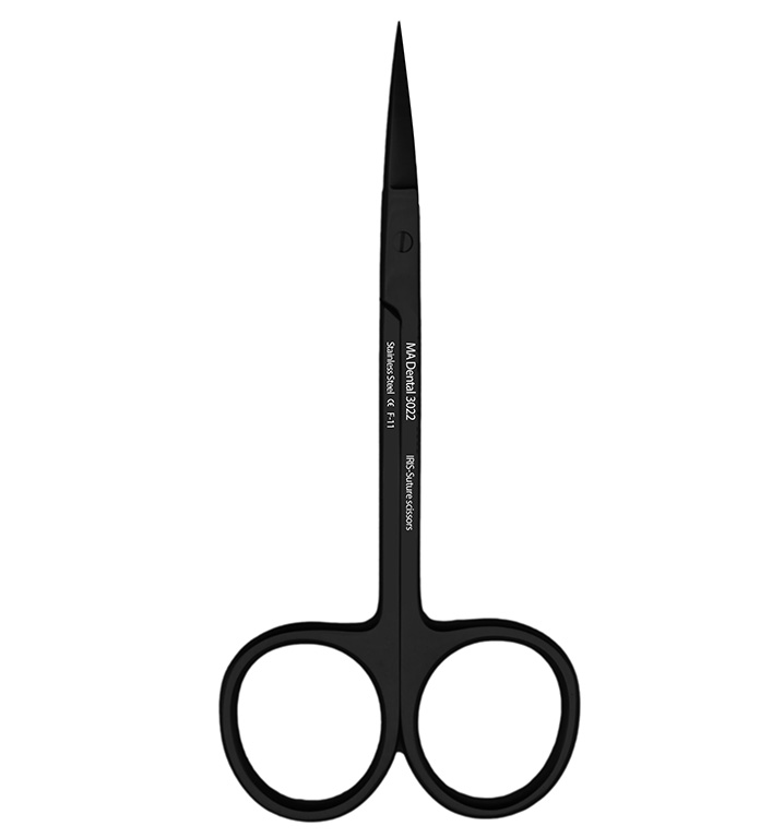 Black Suture Scissor IRIS (Straight)