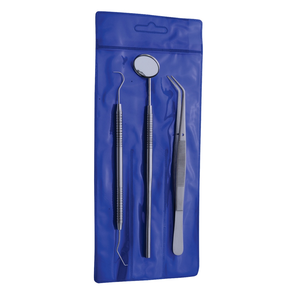 Examination Set of 4 Explorer, Mirror, Mirror Handle, Tweezer