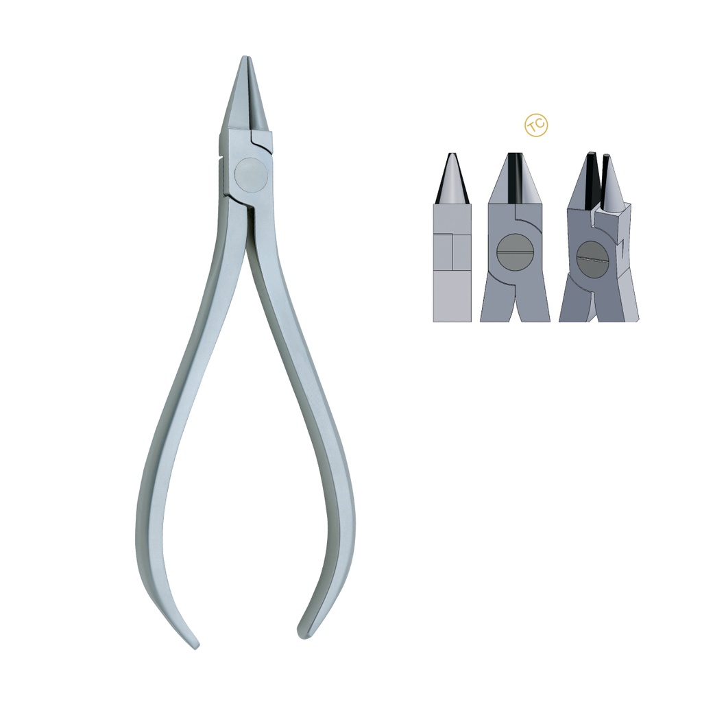 Bird Beak Plier Plain Tip max 0.7mm .028″ Wire  (TC)