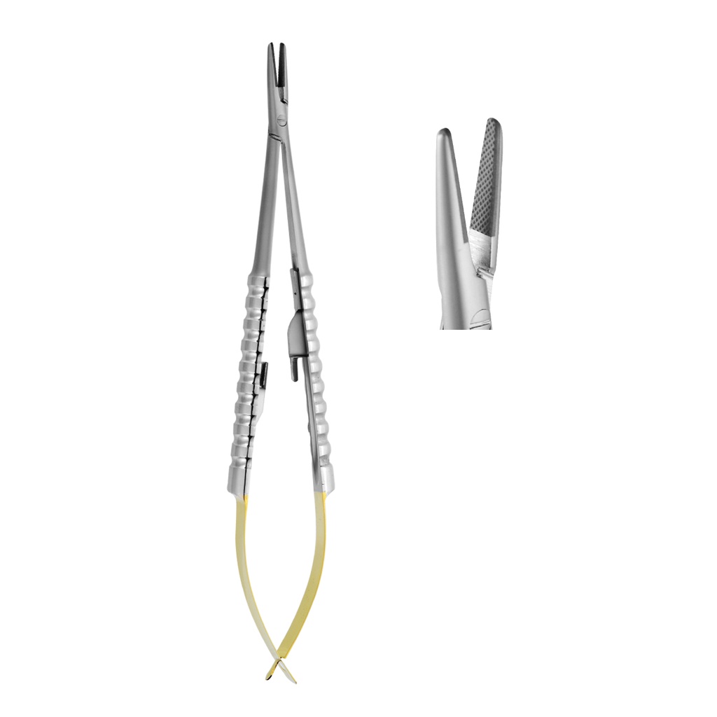 Needle Holder Castroviejo Straight wire 5-0, 6-0, 7-0 18cm (TC) Gold