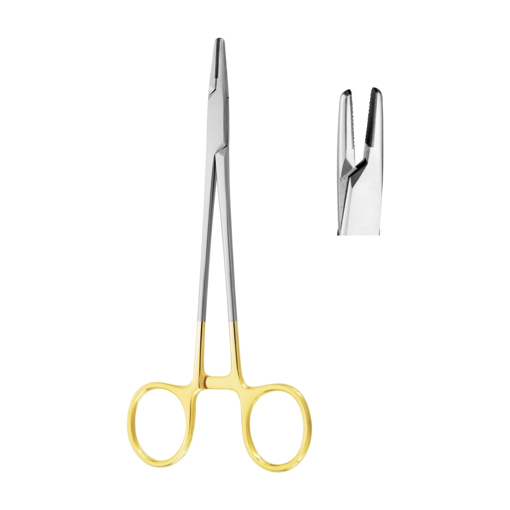 Mayo Hegar Needle Holder 14cm (TC) Gold