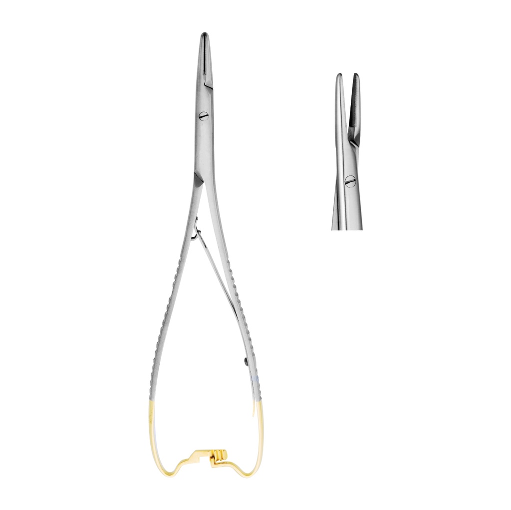 Needle Holder Hosel Straight wire 2-0,3-0,4-0 20cm (TC) Gold