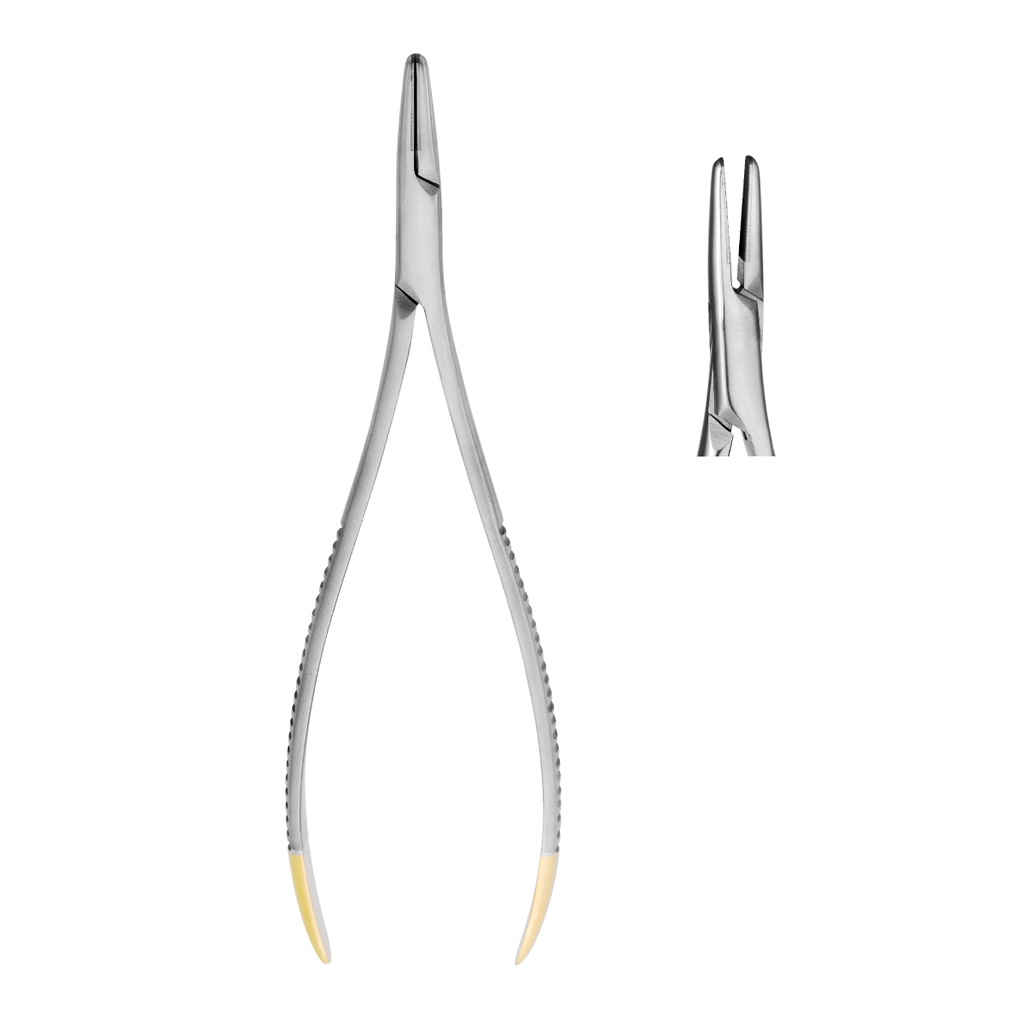 Needle Holder Toennis Straight wire 2-0,3-0,4-0 18cm (TC) Gold