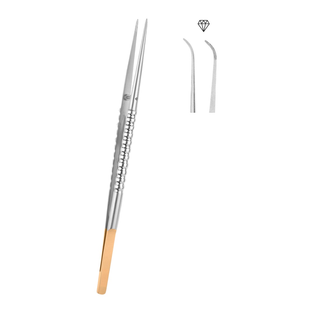 Tweezer Diamond Coating Curved 18cm