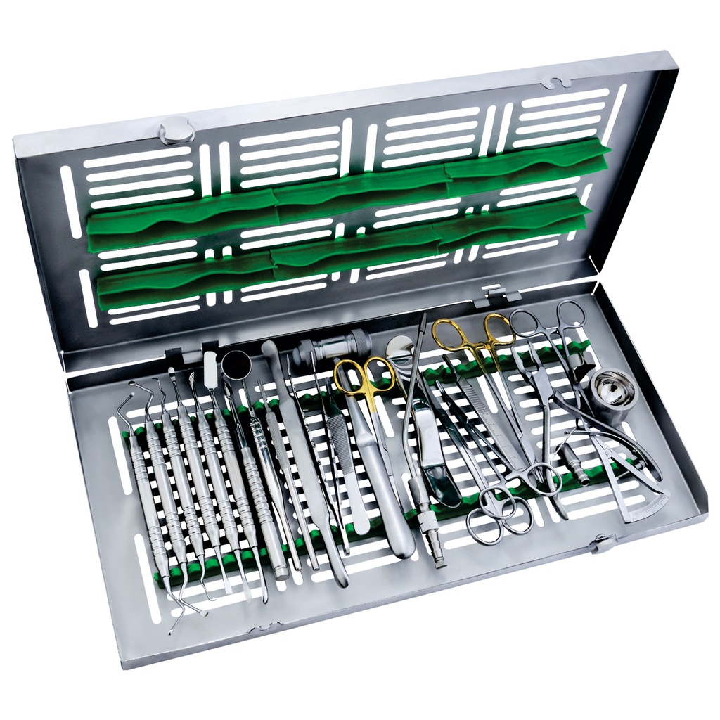 Implant Instruments Set of 25 Stainless Steel Tray