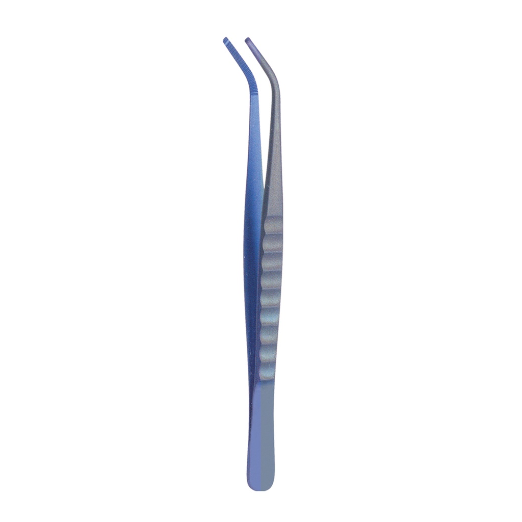 Tweezer For Pin &  Abutments Titanium Blue Curved