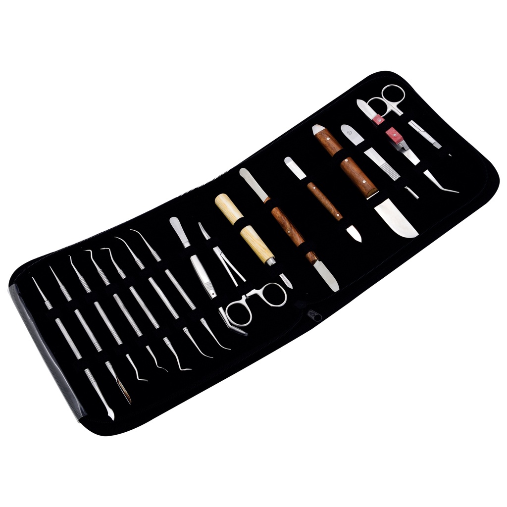 Laboratory Instruments Set of 16 Leather Case