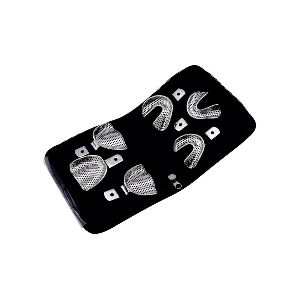Set of 6 (Impression Trays) Rimlock Perforated S-M-L Upper/Lower