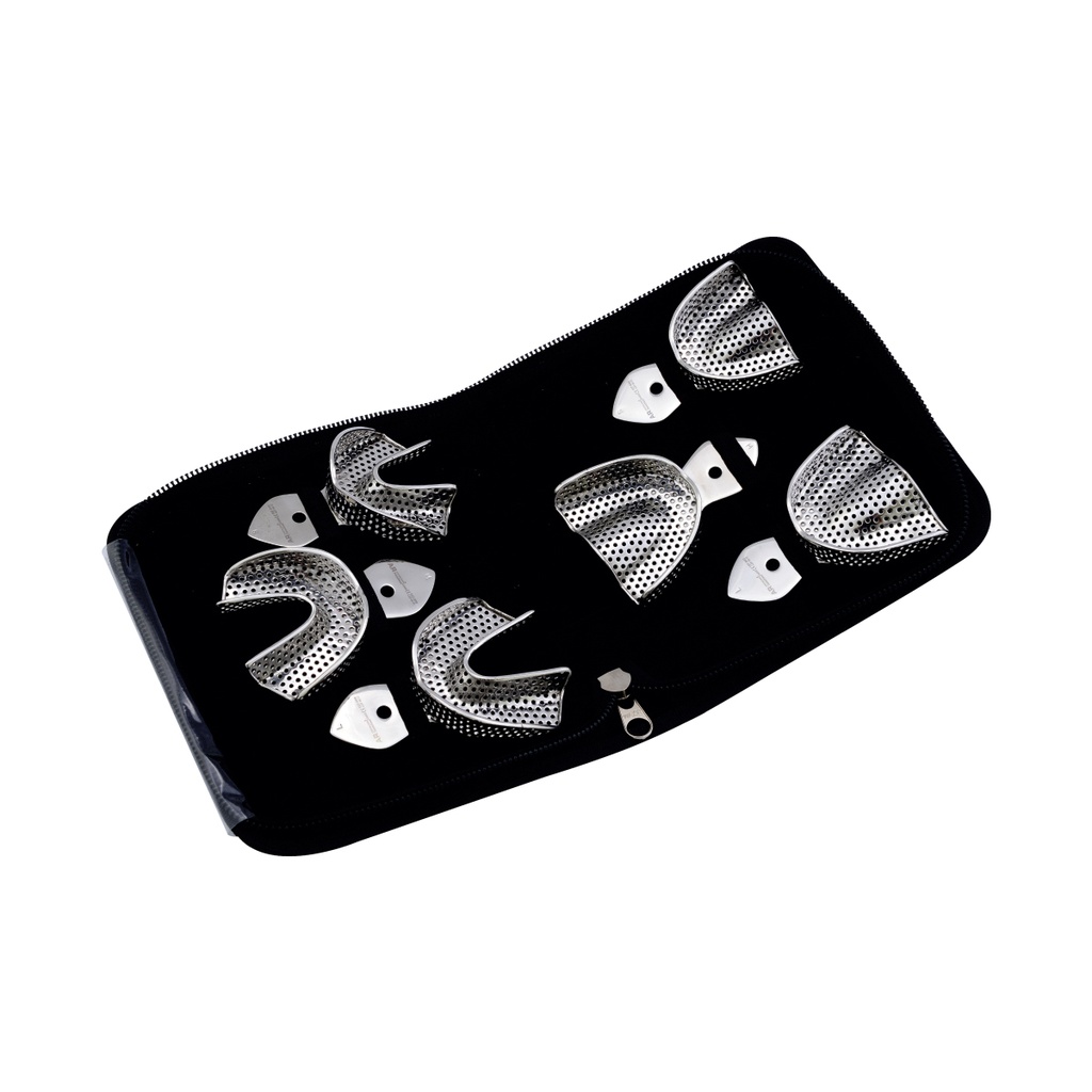Set of 6 (Impression Trays) Rimlock Perforated S-M-L Upper/Lower