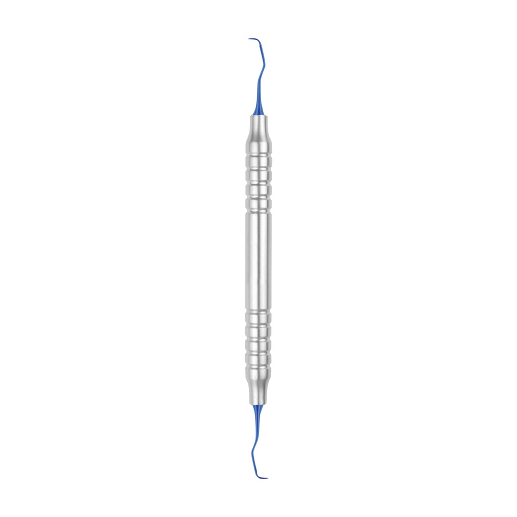 Curette Gracey 1-2 with Titanium Blue Coating 175mm Hollow Handle 10 mm 