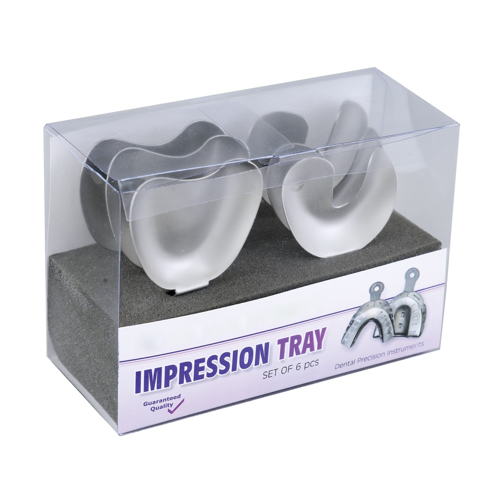 Full Denture Solid S-M-L Upper/Lower (Set of 6 Impression Trays)