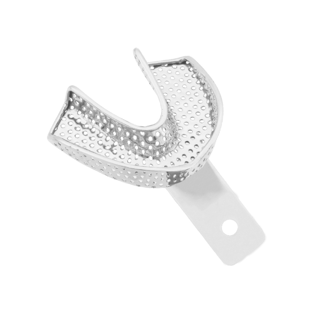 Impression Tray Perforated Lower Jaw Long Handle XS