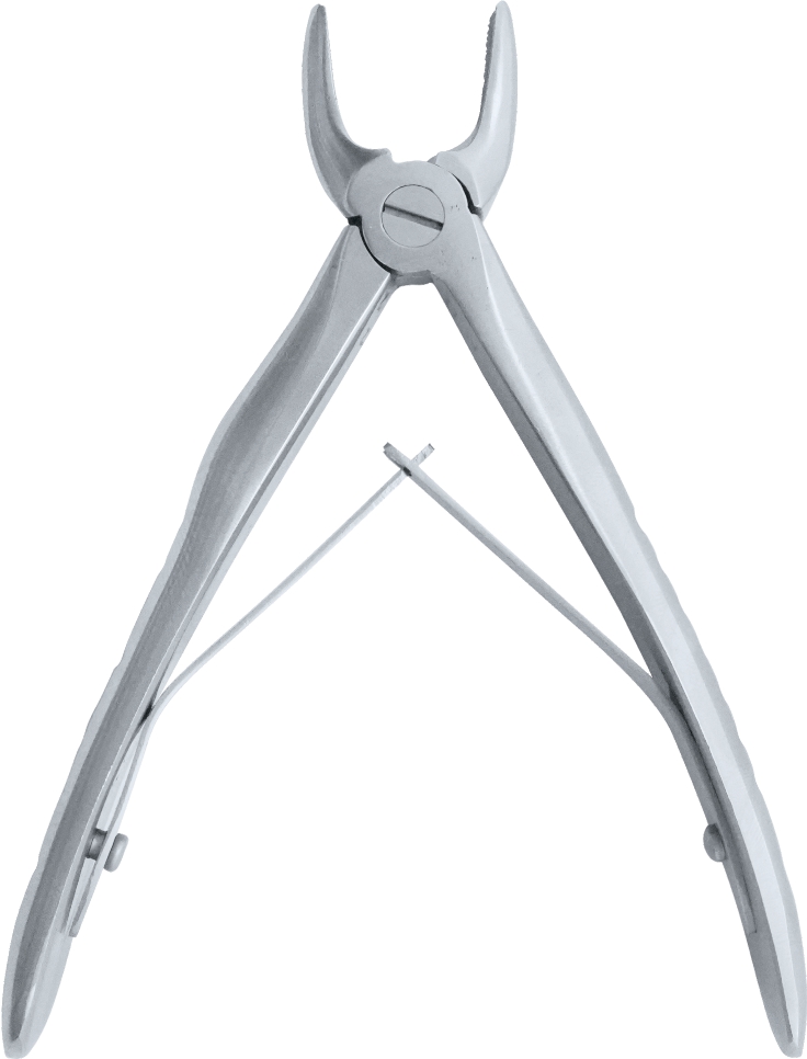 Extracting Forceps Klein Lower Incisors 10cm Diamond Tip