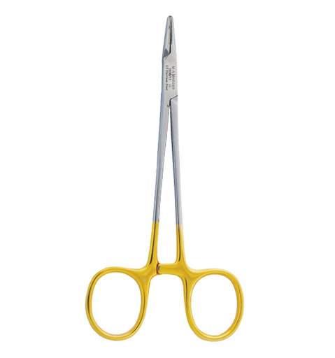 Micro Olsen-Hegar Needle Holder with Suture Scissors, 12 cm, Serrated Jaw