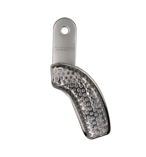 [8003-2] Impression tray, Perforated with retentions rim (For right)