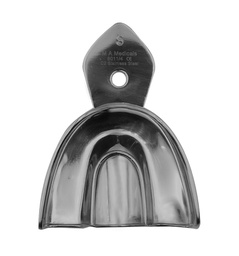 [8011-4] Impression tray, unperforated with retentions rim L (Lower jaw)
