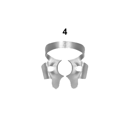 [5735-4] Upper jaw molars clamps: 4 (Rubberdam clamps)