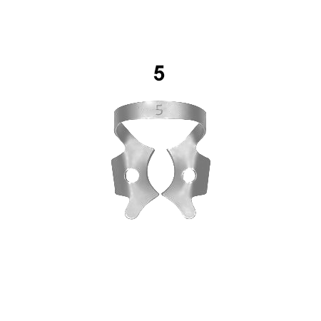 [5735-5] Upper jaw molars clamps: 5 (Rubberdam clamps)