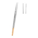 Tweezer Tungsten Carbide Straight 18cm Gold