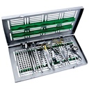 Implant Instruments Set of 25 Stainless Steel Tray Blue